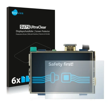 Parte frontale di una confezione del prodotto con il logo del marchio Savvies. Accanto è raffigurato il dispositivo Raspberry 