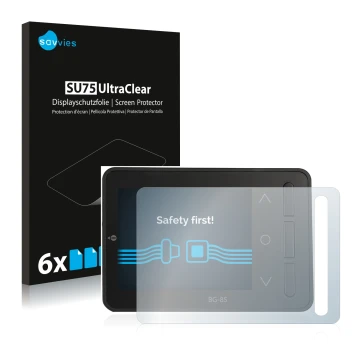 Parte frontale di una confezione del prodotto con il logo del marchio Savvies. Accanto è raffigurato il dispositivo ISDT BG-8S