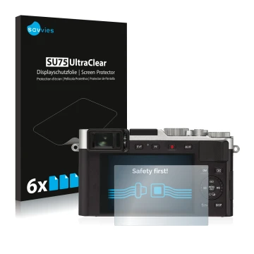 Parte frontale di una confezione del prodotto con il logo del marchio Savvies. Accanto è raffigurato il dispositivo Leica D-Lu