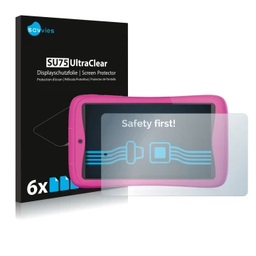 Parte frontale di una confezione del prodotto con il logo del marchio Savvies. Accanto è raffigurato il dispositivo Kurio Conn