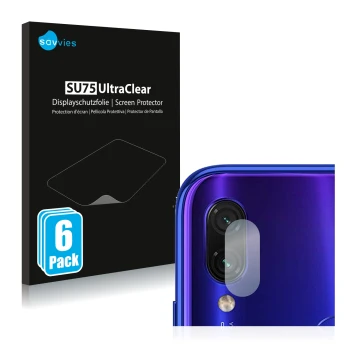 Parte frontale di una confezione del prodotto con il logo del marchio Savvies. Accanto è raffigurato il dispositivo Xiaomi Red