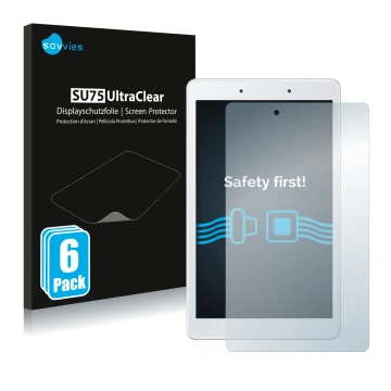 Parte frontale di una confezione del prodotto con il logo del marchio Savvies. Accanto è raffigurato il dispositivo Samsung Ga