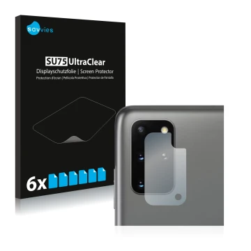 Parte frontale di una confezione del prodotto con il logo del marchio Savvies. Accanto è raffigurato il dispositivo Samsung Ga