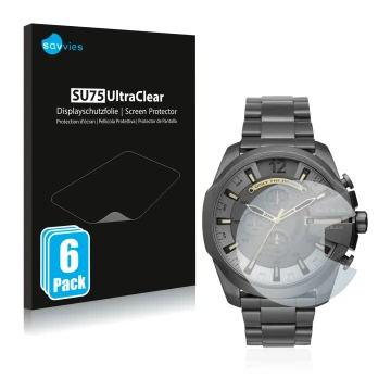 Parte frontale di una confezione del prodotto con il logo del marchio Savvies. Accanto è raffigurato il dispositivo Diesel Chr