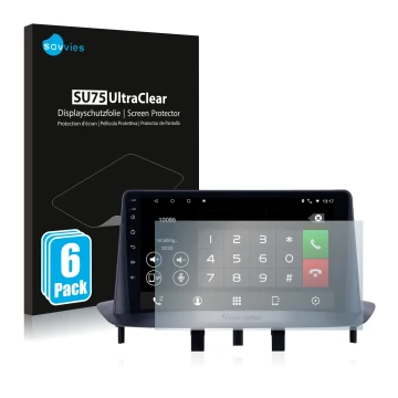 Parte frontale di una confezione del prodotto con il logo del marchio Savvies. Accanto è raffigurato il dispositivo Pioneer AV