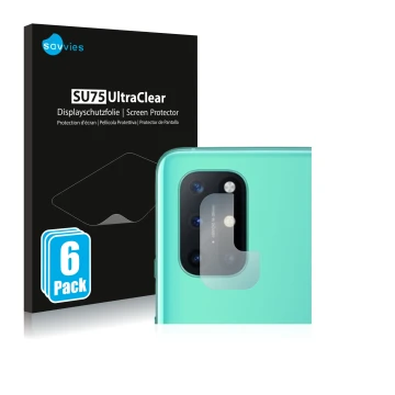 Parte frontale di una confezione del prodotto con il logo del marchio Savvies. Accanto è raffigurato il dispositivo OnePlus 8T