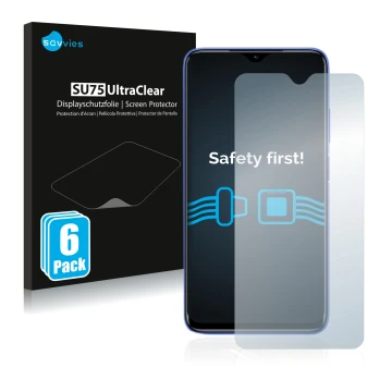 Parte frontale di una confezione del prodotto con il logo del marchio Savvies. Accanto è raffigurato il dispositivo Xiaomi Red