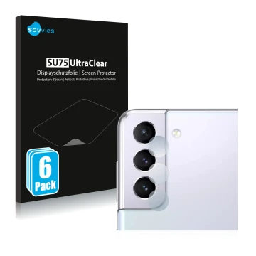 Parte frontale di una confezione del prodotto con il logo del marchio Savvies. Accanto è raffigurato il dispositivo Samsung Ga