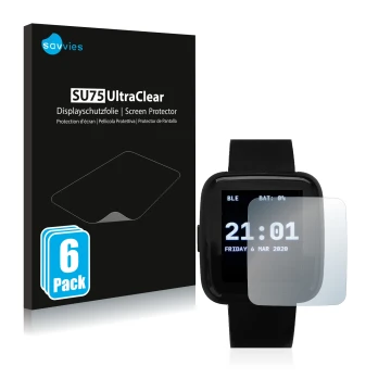 Parte frontale di una confezione del prodotto con il logo del marchio Savvies. Accanto è raffigurato il dispositivo Pine64 Pin