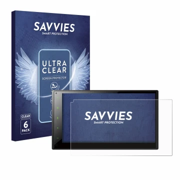 Parte frontale di una confezione del prodotto con il logo del marchio Savvies. Accanto è raffigurato il dispositivo Pioneer SP