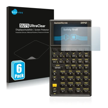 Parte frontale di una confezione del prodotto con il logo del marchio Savvies. Accanto è raffigurato il dispositivo SwissMicro