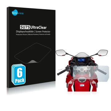 Parte frontale di una confezione del prodotto con il logo del marchio Savvies. Accanto è raffigurato il dispositivo Honda CBR6