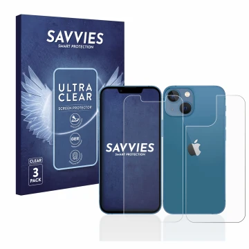 Parte frontale di una confezione del prodotto con il logo del marchio Savvies. Accanto è raffigurato il dispositivo Apple iPho