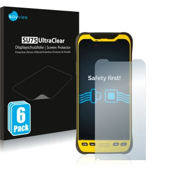 Parte frontale di una confezione del prodotto con il logo del marchio Savvies. Accanto è raffigurato il dispositivo Trimble TD