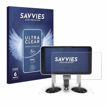 Parte frontale di una confezione del prodotto con il logo del marchio Savvies. Accanto è raffigurato il dispositivo DJI Phanto