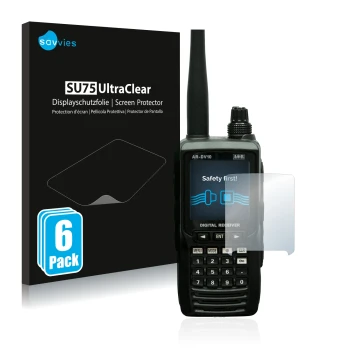 Parte frontale di una confezione del prodotto con il logo del marchio Savvies. Accanto è raffigurato il dispositivo Aor AR-DV1