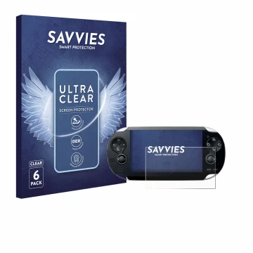 Parte frontale di una confezione del prodotto con il logo del marchio Savvies. Accanto è raffigurato il dispositivo Sony Plays