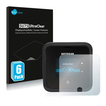 Parte frontale di una confezione del prodotto con il logo del marchio Savvies. Accanto è raffigurato il dispositivo Netgear Ni