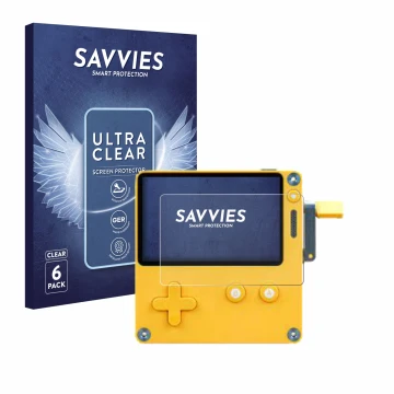 Parte frontale di una confezione del prodotto con il logo del marchio Savvies. Accanto è raffigurato il dispositivo Panic Play