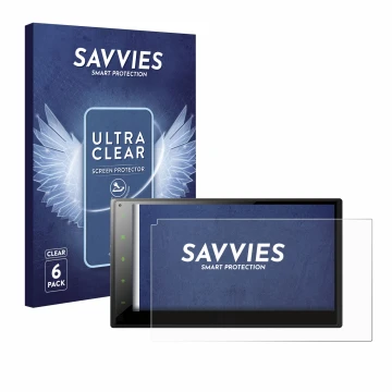 Parte frontale di una confezione del prodotto con il logo del marchio Savvies. Accanto è raffigurato il dispositivo Pioneer SP