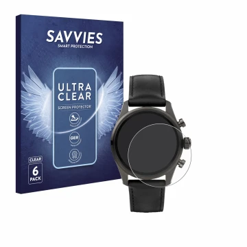 Parte frontale di una confezione del prodotto con il logo del marchio Savvies. Accanto è raffigurato il dispositivo Montblanc 