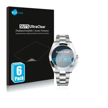 Parte frontale di una confezione del prodotto con il logo del marchio Savvies. Accanto è raffigurato il dispositivo Rolex Date