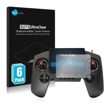 Parte frontale di una confezione del prodotto con il logo del marchio Savvies. Accanto è raffigurato il dispositivo FrSky Twin