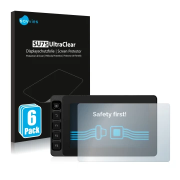 Parte frontale di una confezione del prodotto con il logo del marchio Savvies. Accanto è raffigurato il dispositivo SmallHD Ul