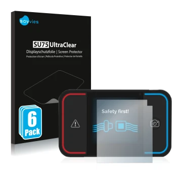 Parte frontale di una confezione del prodotto con il logo del marchio Savvies. Accanto è raffigurato il dispositivo Saphe Driv