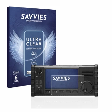 Parte frontale di una confezione del prodotto con il logo del marchio Savvies. Accanto è raffigurato il dispositivo Xiegu X610