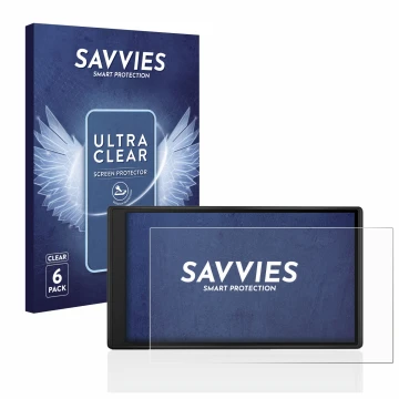 Parte frontale di una confezione del prodotto con il logo del marchio Savvies. Accanto è raffigurato il dispositivo Garmin Dri