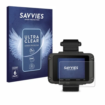 Parte frontale di una confezione del prodotto con il logo del marchio Savvies. Accanto è raffigurato il dispositivo Garmin For