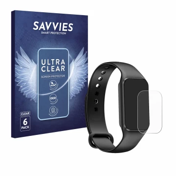 Parte frontale di una confezione del prodotto con il logo del marchio Savvies. Accanto è raffigurato il dispositivo Blackview 