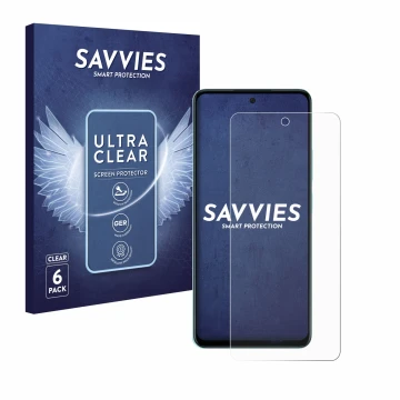 Parte frontale di una confezione del prodotto con il logo del marchio Savvies. Accanto è raffigurato il dispositivo Oppo A58 4