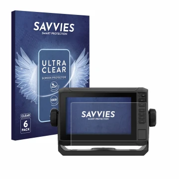Parte frontale di una confezione del prodotto con il logo del marchio Savvies. Accanto è raffigurato il dispositivo Garmin ECH
