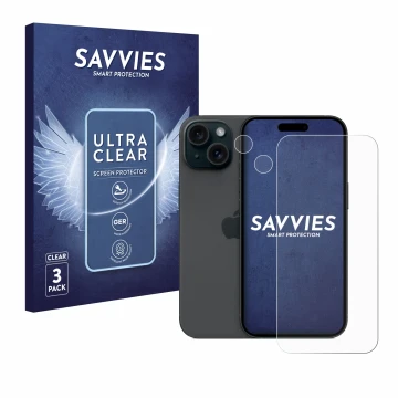 Parte frontale di una confezione del prodotto con il logo del marchio Savvies. Accanto è raffigurato il dispositivo Apple iPho