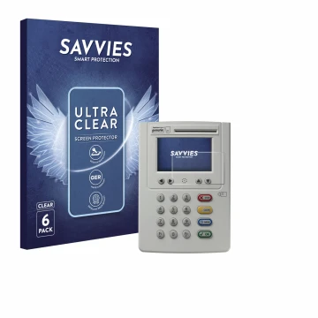Parte frontale di una confezione del prodotto con il logo del marchio Savvies. Accanto è raffigurato il dispositivo ingenico e
