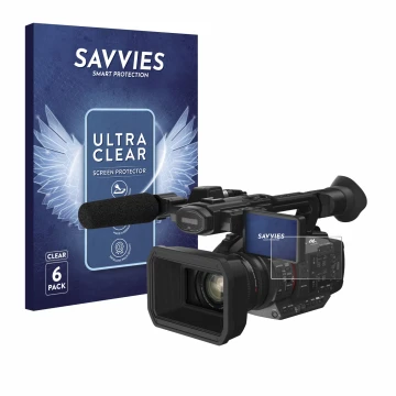 Parte frontale di una confezione del prodotto con il logo del marchio Savvies. Accanto è raffigurato il dispositivo Panasonic 