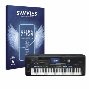Parte frontale di una confezione del prodotto con il logo del marchio Savvies. Accanto è raffigurato il dispositivo Yamaha Gen