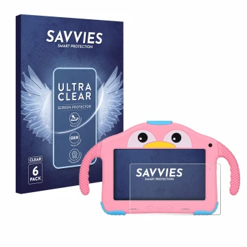 Parte frontale di una confezione del prodotto con il logo del marchio Savvies. Accanto è raffigurato il dispositivo okulaku KI