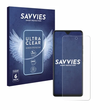 Parte frontale di una confezione del prodotto con il logo del marchio Savvies. Accanto è raffigurato il dispositivo Tecno Spar