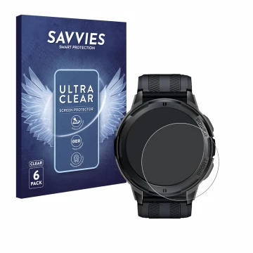 Parte frontale di una confezione del prodotto con il logo del marchio Savvies. Accanto è raffigurato il dispositivo Oukitel BT