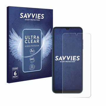 Parte frontale di una confezione del prodotto con il logo del marchio Savvies. Accanto è raffigurato il dispositivo Hotwav Not