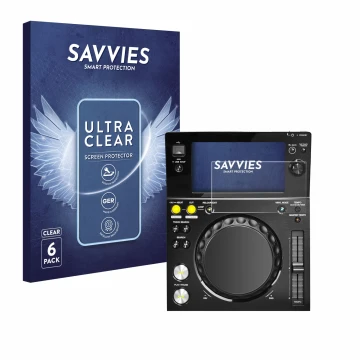 Parte frontale di una confezione del prodotto con il logo del marchio Savvies. Accanto è raffigurato il dispositivo Pioneer XD