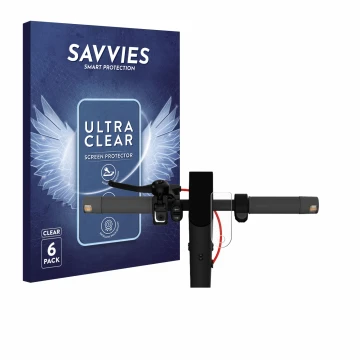 Parte frontale di una confezione del prodotto con il logo del marchio Savvies. Accanto è raffigurato il dispositivo Xiaomi Mi 