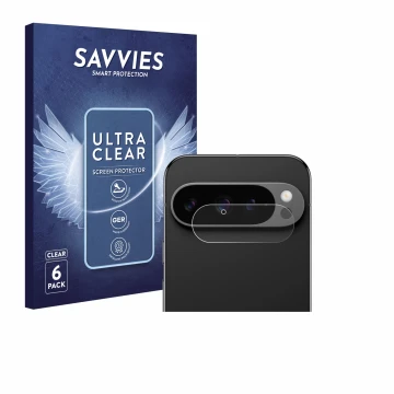 Parte frontale di una confezione del prodotto con il logo del marchio Savvies. Accanto è raffigurato il dispositivo Google Pix