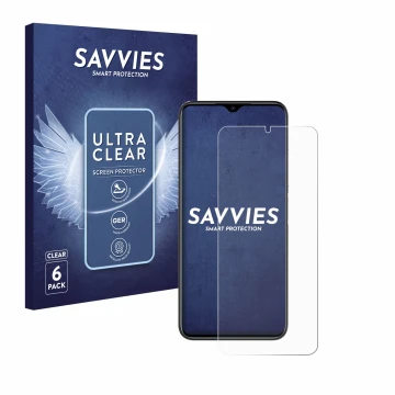 Parte frontale di una confezione del prodotto con il logo del marchio Savvies. Accanto è raffigurato il dispositivo Doogee N50