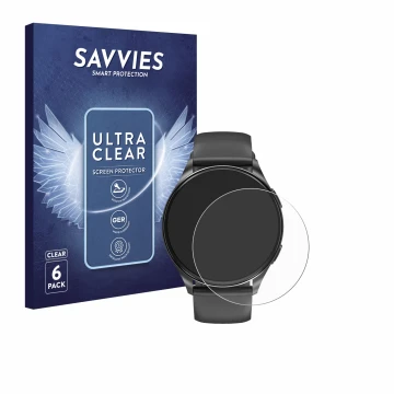 Parte frontale di una confezione del prodotto con il logo del marchio Savvies. Accanto è raffigurato il dispositivo Blackview 