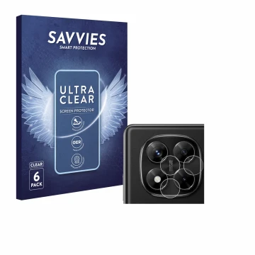 Parte frontale di una confezione del prodotto con il logo del marchio Savvies. Accanto è raffigurato il dispositivo Xiaomi Red