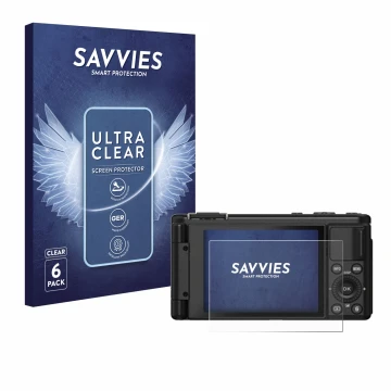 Parte frontale di una confezione del prodotto con il logo del marchio Savvies. Accanto è raffigurato il dispositivo Yashica Ci